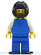Minifig No: pln100  Name: Plain Blue Torso with White Arms, Blue Legs, Blue Helmet, Black Underwater Visor, Yellow Air Tanks, Black Flippers - Diver