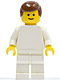 Minifig No: pln140  Name: Plain White Torso with White Arms, White Legs, Brown Male Hair