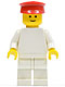 Minifig No: pln164  Name: Plain White Torso with White Arms, White Legs, Red Hat