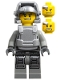 Lot ID: 396806000  Minifig No: pm026  Name: Power Miner - Engineer, Light Bluish Gray Outfit, Metallic Silver Armor and Helmet