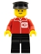 Minifig No: post001  Name: Post Office - Black Legs, Black Hat