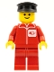 Lot ID: 378916342  Minifig No: post005  Name: Post Office - Red Legs, Black Hat