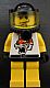 Minifig No: rac008  Name: Race - Driver, Yellow Tiger, Underwater Helmet