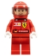 Minifig No: rac022s  Name: F1 Ferrari - M. Schumacher with Helmet - with Torso Stickers