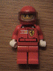 Minifig No: rac024as  Name: F1 Ferrari Driver with Helmet and Balaclava - with Torso Stickers