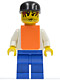 Minifig No: rac028  Name: F1 - Cameraman - Red Hair, Orange Vest without Stickers