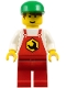 Minifig No: rep003 Name: Repair - Overalls Red with Wrench Pattern, Red Legs, Green Cap, Male Minifig No: rep003 Name: Repair - Overalls Red with Wrench Pattern, Red Legs, Green Cap, Male