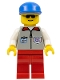 Minifig No: res002  Name: Coast Guard 1 - Red Legs, Blue Cap, Sunglasses