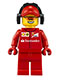 Minifig No: sc014  Name: Scuderia Ferrari Team Crew Member - Male, Orange Safety Glasses