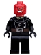 Minifig No: sh0107  Name: Red Skull - Dark Brown Belt