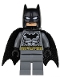 Lego part: Batman - Dark Bluish Gray Suit, Gold Belt, Black Hands, Spongy Cape