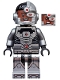 Minifig No: sh0155  Name: Cyborg - Black Gloves, Smiling