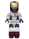 Minifig No: sh0168  Name: Iron Legion - Trans-Neon Orange Head, Helmet with Visor