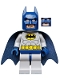 Minifig No: sh025a  Name: Batman - Light Bluish Gray Suit with Yellow Belt and Crest, Dark Blue Mask and Cape  (Type 2 Cowl)
