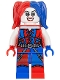 Minifig No: sh0260  Name: Harley Quinn - Blue and Red Hands and Pigtails