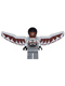 Minifig No: sh0261  Name: Falcon - Light Bluish Gray and Dark Red Wings