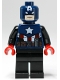 Minifig No: sh028  Name: Captain America (Toy Fair 2012 Exclusive)