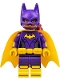 Minifig No: sh0305  Name: Batgirl - Minifigure, Dark Purple Suit, Yellow Cape, Open Mouth Smile / Concerned