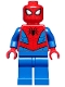 Minifig No: sh0546  Name: Spider-Man - Dark Red Web Pattern, Blue Legs