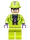 Minifig No: sh0593  Name: The Riddler - Black Shirt and Dark Purple Tie