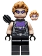 Minifig No: sh0626  Name: Hawkeye - Black and Dark Purple Suit, Quiver, Goggles