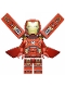 Minifig No: sh0673s  Name: Iron Man - Silver Hexagon on Chest, Wings with Stickers