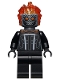 Minifig No: sh0678  Name: Ghost Rider, Roberto 'Robbie' Reyes - Flat Silver Head