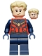 Minifig No: sh0772  Name: Captain Marvel (Carol Danvers) - Tan Hair Swept Back