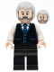 Minifig No: sh0789  Name: Alfred Pennyworth - Black Vest, Light Bluish Gray Hair, Dark Bluish Gray Beard