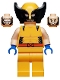 Minifig No: sh0805  Name: Wolverine - Bright Light Orange and Black Mask, Blue Hands