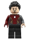 Minifig No: sh0850  Name: Tony Stark - Dark Bluish Gray Iron Man Suit with Dark Red Right Arm