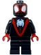 Lego part: Spider-Man (Miles 'Spin' Morales) - Black Medium Legs, White Spider Logo