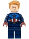 Minifig No: sh0908  Name: Captain America - Dark Blue Suit, Dark Red Hands, Hair