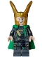 Minifig No: sh0968  Name: Loki - Pearl Dark Gray Suit, Flexible Rubber Cape