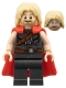 Minifig No: sh0979  Name: Thor - Flexible Rubber Cape, Pearl Dark Gray Legs, Tousled Hair