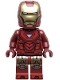 Minifig No: sh1040  Name: Iron Man - Mark 6 Armor, Large Helmet Visor, Trans-Light Blue Head