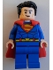 Minifig No: sh1055  Name: Superman - Blue Suit, Rubber Cape