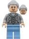 Minifig No: sh1058  Name: Aunt May - Light Bluish Gray Cardigan Sweater, Bright Light Blue Legs