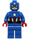 Minifig No: sh106  Name: Captain America - Blue Suit, Brown Belt