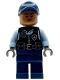 Minifig No: sh1076  Name: Security Guard Arkham Asylum - Male, Dark Blue Cap, Black Vest