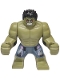 Minifig No: sh1104  Name: Hulk - Giant, Sand Blue Pants with Lavender Panels, Raging with Clenched Teeth