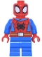 Minifig No: sh1105  Name: Spider-Man (Peter 'Spidey' Parker) - Medium Legs, Black Spider Logo, Dark Orange Belt