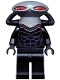 Minifig No: sh160  Name: Black Manta, Flat Silver Helmet