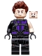 Minifig No: sh302  Name: Hawkeye - Black and Dark Purple Suit