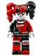 Minifig No: sh306  Name: Harley Quinn - Pigtails, Black Eye Mask, Roller Skates