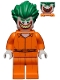 Minifig No: sh343  Name: The Joker - Prison Jumpsuit, Smile with Pointed Teeth Grin
