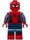 Minifig No: sh420  Name: Spider-Man - Black Web Pattern, Red Torso Small Vest, Red Boots
