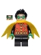 Minifig No: sh651  Name: Robin - Green Mask and Hands, Black Medium Legs, Yellow Scalloped Cape