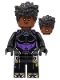 Minifig No: sh843  Name: Shuri - Black and Dark Purple Top