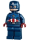 Minifig No: sh852  Name: Captain America - Dark Blue Suit, Dark Red Hands, Helmet